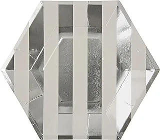 Meri Meri Silver Stripe Plates (large)