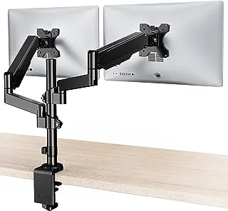 WALI Premium Dual LCD Monitor Desk Mount Fully Adjustable Gas Spring Stand for Display up to 32