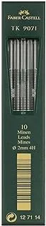 Faber- Castell TK 9071 lead, 4H, Ø 3.15 mm 10 leds,TK 9071 leads for writing, drawing and sketching,Suitable for TK 9400, TK 9500 and TK 4600 clutch pencils