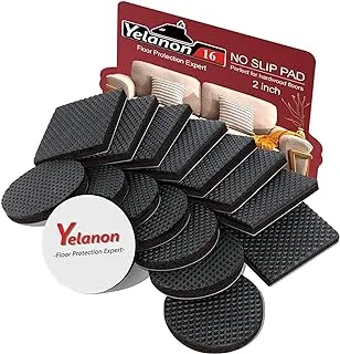 Non Slip Furniture Pads - 16 pcs 2” Furniture Grippers, Non Skid for Furniture Legs, Self Adhesive Rubber Feet Furniture Feet, Anti Skid Furniture Hardwood Floors Protectors for Keep Couch Stoppers