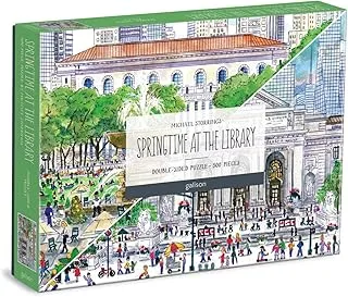 Michael Storrings Springtime at the Library 500 Piece Double-Sided Puzzle