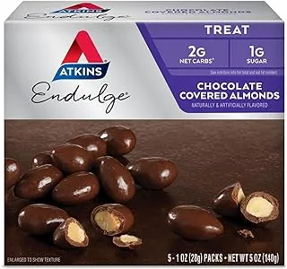 ATKINS Endulge Chocolate Covered Almonds 5 Pieces, 1Oz, (28g Each)