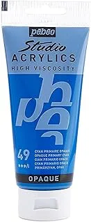 PEBEO - Acrylic Fine Studio Acrylics - Primary Cyan - Primary Cyan 100ml/3.38oz