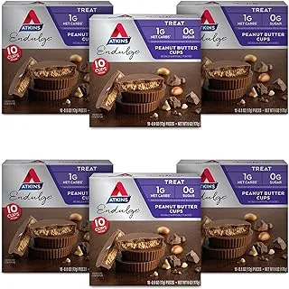 ATKINS Endulge Treat, Peanut Butter Cups - 10 Count (Pack of 6)