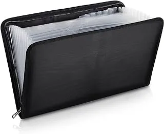 Legal Size Expanding File Folder Important Document Organizer Fireproof Document Bag with 13 Pockets,Color Labels,Non-Itchy Silicone Coated Portable File Wallet Large Capacity(16