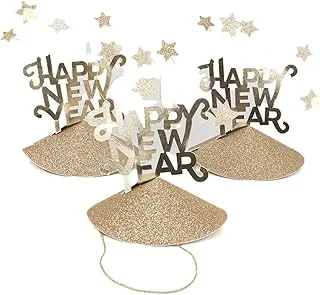 قبعات Meri Meri Happy New Year، باللون الذهبي