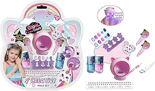 Pecoware Glow in The Dark Creative Nail Set, Multicolour