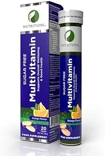 Nutritionl Multivitamin Food Supplyment | To Support Overall Wellbeings And Good Health | Sugar Free | No Added Preservatives | Orange Flavor | 20 Tablets