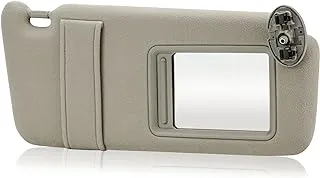 Beige Passenger Right Side Sun Visor Replacement Compatible with 2007 2008 2009 2010 2011 Toyota Camry Without Sunroof Replace 74310-06750-E0