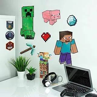 BPA Minecraft Wall Decals, Reusable Vinyl Sticker Clings