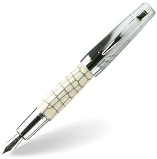 Faber-Castell e-motion precious resin parquet fountain pen, F, Ivory-Made in Germany