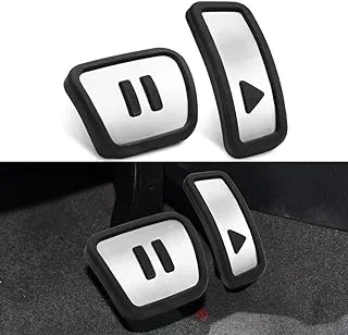 DLOVEG Car Brake Accelerator Pedal Cover Compatible for 2021 2022 2023 Volkswagen ID.4 ID4 Accessories Anti Slip Foot Pedal Stainless Steel