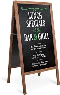 BPA® Wooden Magnetic A-Frame Chalkboard Sign Vintage Rustic Blackboard for Cafe 100 x 50 cm