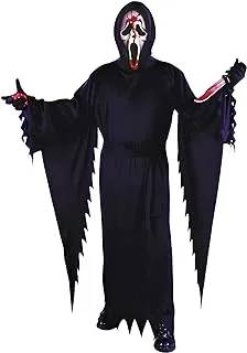 Fun World mens Licensed Bleeding Scream/Ghost Face Adult Sized Costumes, Black, STD. Up to 6 200 lbs. US, Black, STD. Up to 6' / 200 lbs.