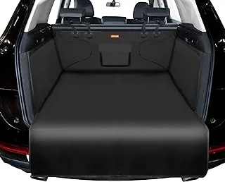 Alfheim Car Boot Liner Protector - Nonslip Waterproof Pet Dog Back Seat Cover - Durable Washable Cargo Cover Mat Travel, Universal for Medium Small Car Truck SUV (Black)