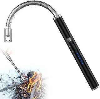 ECVV Electric Arc Lighter, Plasma Lighter Flameless Rechargeable USb Lighter Wind & Weatherproof Lighter For Kitchen, Barbecue, Candles, Fireworks, Gas Stove, Black