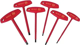 Wiha 33490 T-Handle Hex Driver Set, Inch, 1000 Volt, 6 Piece