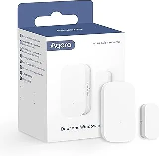 Aqara Door and Window Sensor, Requires AQARA HUB, Zigbee Connection, Wireless Mini Contact Sensor for Alarm System and Smart Home Automation, Compatible with Apple HomeKit, Alexa, Works with IFTTT