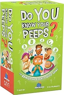 Blue Orange Do You Know Your Peeps? Quiz Party Game Conversation Starters - Family and Friends All Ages Question Game by Games for 3 to 10 Players.