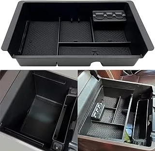 JOJOMARK Center Console Organizer Tray Compatible with 2014-2018 GMC Sierra Accessories, (2015-2020) Yukon/Chevy Tahoe Silverado Suburban, Armrest Storage Box Replaces 22817343(Black)