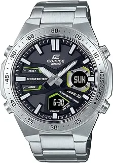 Casio Edifice Men's Watch - EFV-C110D-1A3VDF Black Dial, Silver Band