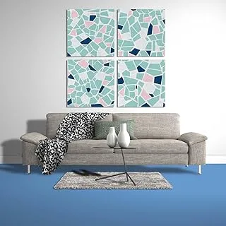 Nice Mosaic And Space Tiling, Canvas wall art, Green, Canvas, 4 Pieces, 60 x 60 By(BPA®)