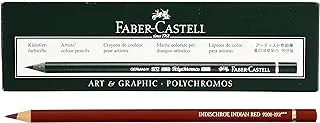 Faber-Castell Polychromos colour pencil 6pcs Box,192 India red,Water-resistant and smudge-proof,Thick 3.8 mm lead