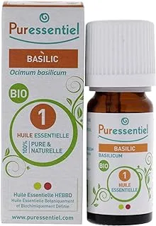 Puressentiel Bio Basil Essential Oil | 100% Pure and Natural | Ideal for Aromatherapy or Stress Relief | 5ml