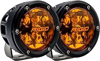 Rigid Industries 36123-360 Series 4 Inch Spot with Amber PRO Lens and Back Lighting | Pair