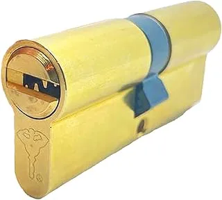 Mul-T-Lock MTL800 Euro profile Brass Cylinder, 40 x 40, High security cylinder with patent protected keys, Brass