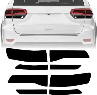 NDRUSH Smoked Taillight Rear Fender Vinyl Tint Film, Precut Overlay, Tail Light Wrap Cover Compatible with 2014-2020 Jeep Grand Cherokee