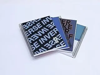 Ambar Inverse Campus Hard Cover 80 Sheets Spiral Note Book 5-Pieces, A5 Size