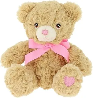 18cm Keeleco Bramble Bear with Pink Heart & Ribbon