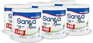 Sanita Gipsy Maxi Tissue Rolls - Pack of 6 Rolls (6 x 1500 Sheets)