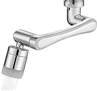 ECVV 1080°Swivel Faucet Extender, 2 Mode Rotating Splash Sink Aerator, 360° Rotatable Robotic Arm Water Filter Extension, Faucet Aerator Spray For Bathroom Kitchen