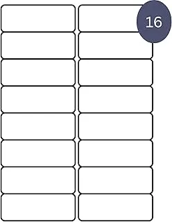 A4 Self Adhesive Multipurpose Labels Writable/Printable, 105 x 37 mm, 16 Labels Per A4 Sheet, High White Labels for Mailing Address,Organizing And Envelopes - 800 Labels/50 Sheets