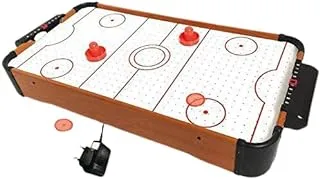 Happy GiftMart Wooden Indoor Air Hockey Game Table Top Toy Electric Wall Adapter Powered Indoor Game, Big Size 70 cm