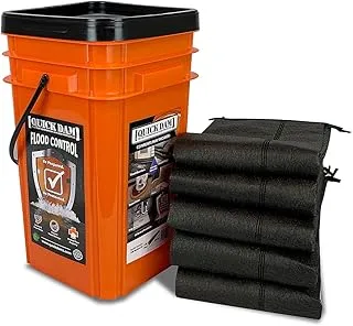 Quick Dam Grab & Go Flood Kit includes 5-10ft Flood Barriers in Bucket