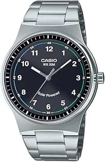 Casio Men's Watch - MTP-RS105D-1BVDF Black Dial, Silver Band