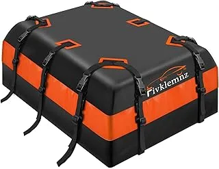 FIVKLEMNZ 21 Cubic Car Roof Bag Cargo Carrier, Waterproof Rooftop Cargo Carrier with Anti-Slip Mat + 10 Reinforced Straps + 6 Door Hooks, Suitable for All Vehicle with/Without Rack