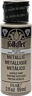 FolkArt Metallic Acrylic Paint in Assorted Colors (2 Ounce), 580 Taupe