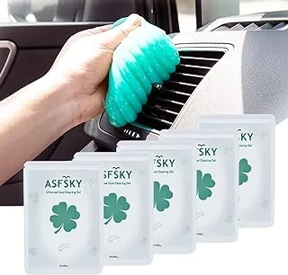 ASFSKY Car Cleaning Gel for Car Interior Cleaning Putty for Car Cleaning Dust Universal Cleaning Gel 5 Pack (Green)