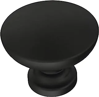 Franklin Brass Fulton Cabinet Knob, Matte Black, 1-3/16 in (30mm) Drawer Knob, 10 Pack, P29523Z-FB-B