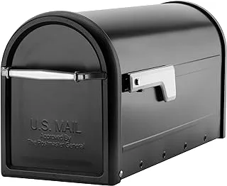 ARCHITECTURAL MAILBOXES 8950B-10 Chadwick Postmount Mailbox, Black, L