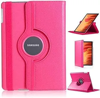 حافظة AWH Galaxy Tab A7، حافظة 10.4 بوصة 2020 Tab A7، حافظة ذكية من جلد البولي يوريثان، حافظة دوارة 360 درجة، حافظة كتب ذكية لهاتف Samsung Galaxy Tab A7 10.4 بوصة 2020 (SM-T500/T505/T507)، (وردي)