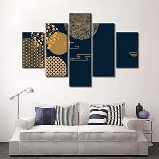 Planets Expression, Canvas Wall Art, Multicolour, Canvas, 5 Pieces, 2X30X60-2X30X80-30X100 Cm By(BPA®)