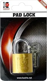 Kadris HA-1426 Heavy-Duty Brass Security Padlock, 25 mm Size, Chrome