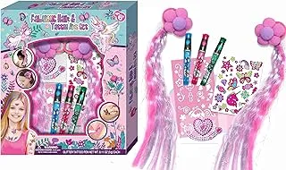 Pecoware Fabulous Hair and Tattoo Art Set Accessories for Girls