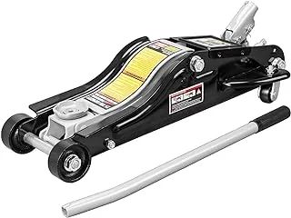 Torin AT825010B Hydraulic Low Profile Trolley Service/Floor Jack with Single Piston Quick Lift Pump, 2.5 Ton (5,000 lb) Capacity, Black/Silver