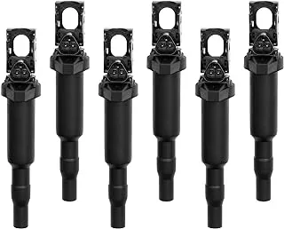 HQPASFY Ignition Coil Pack Set of 6 for BMW 325i 335i 525i 550i 650i M3 M5 X5 X6 & More Replaces# 0221504470, 12137562744, 221504470, 12137594937, 12138657273